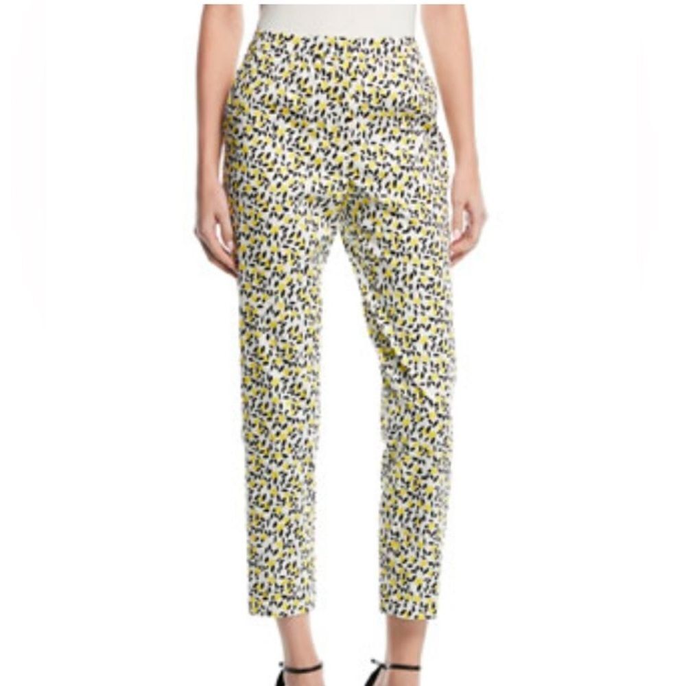 Escada Mid-Rise Straight-Leg
Lemon-Print Ankle Pant Size XL